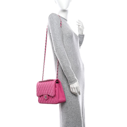 Chanel Iridescent Caviar Quilted Jumbo Double Flap Pink 2 of 10