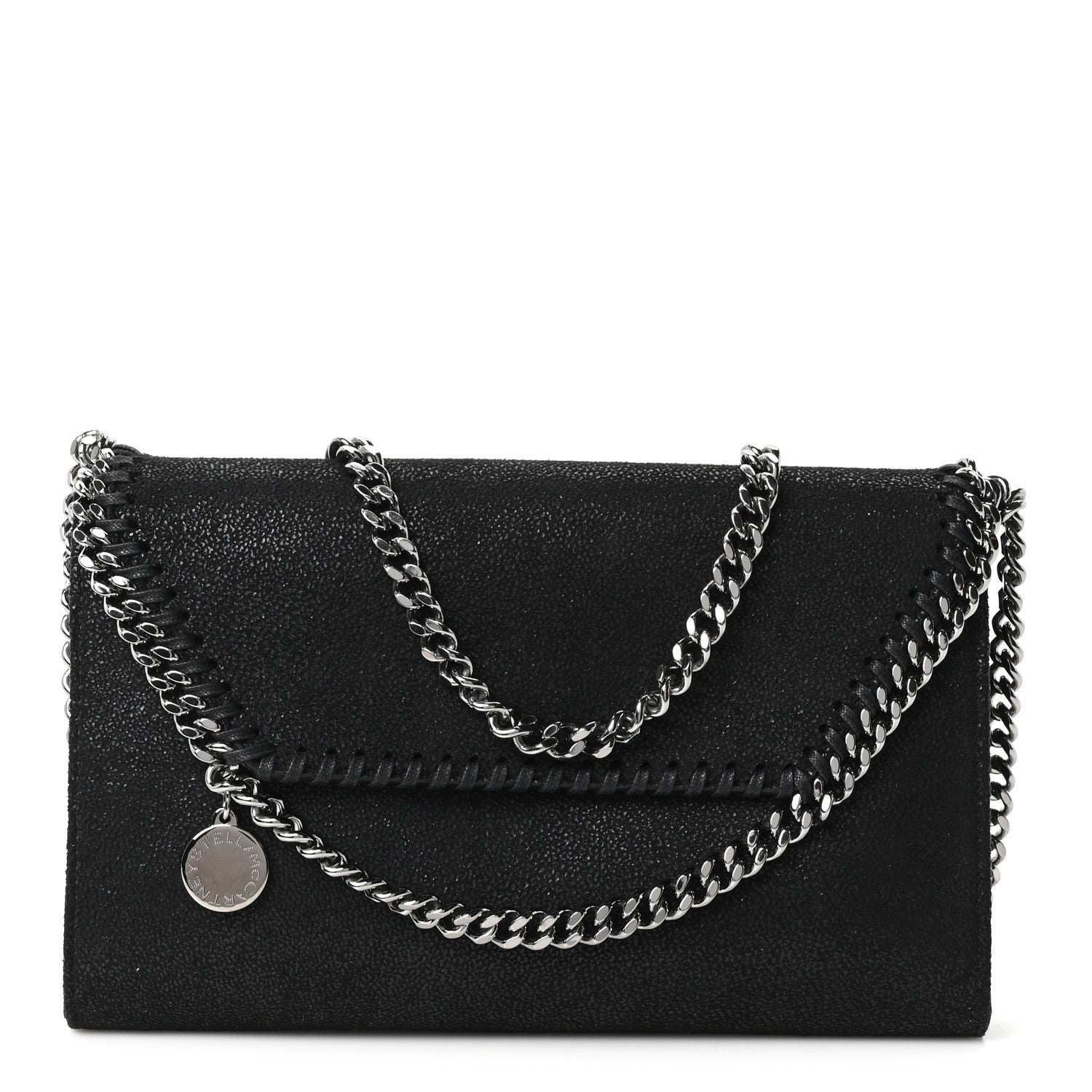 Stella McCartney Shaggy Deer Mini Falabella Crossbody Bag Black 1 of 9