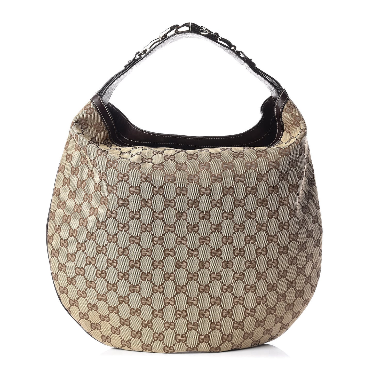 Monogram Large Wave Hobo Dark Brown
