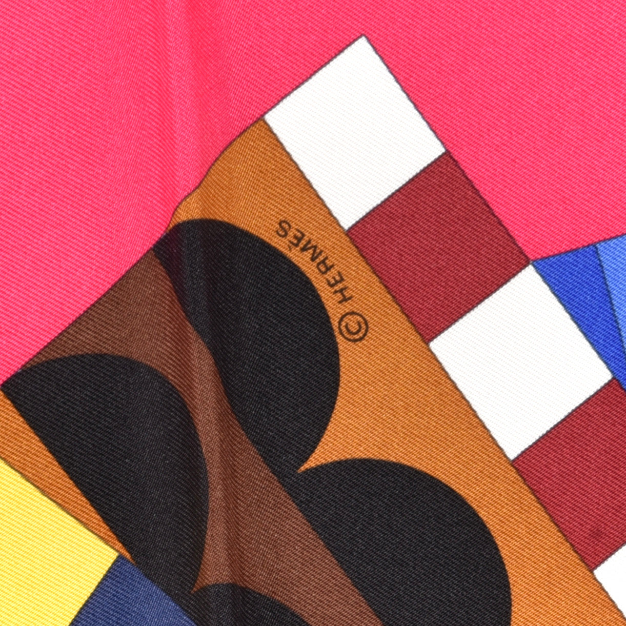 Hermes Silk Cheval De Fete Scarf 90 Fuchsia Rouge Multicolor 3 of 6