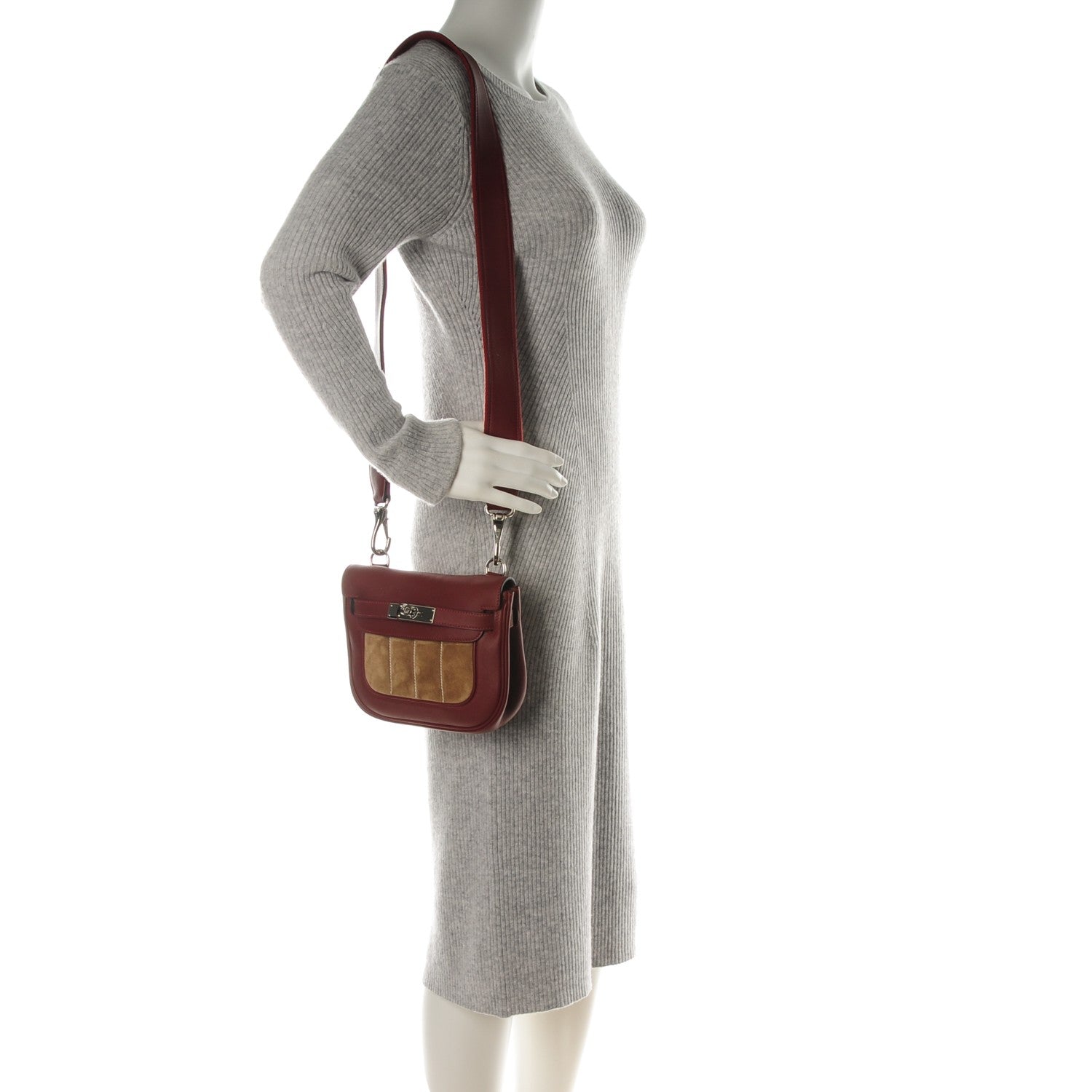 Hermes Swift Veau Doblis Mini Sac Berline 21 Rouge H 2 of 10