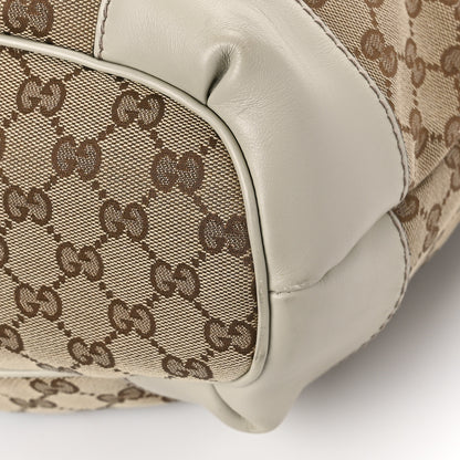Gucci Monogram Margaux Calfskin Medium Sukey Top Handle Bag Beige Ebony Mystic White 9 of 12
