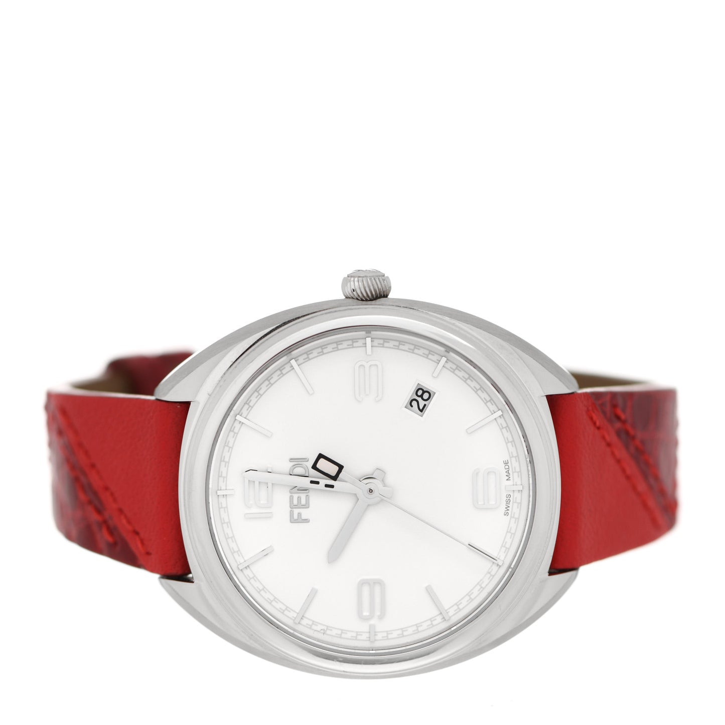 Stainless Steel Calfskin 34mm Momento Date Quartz Watch