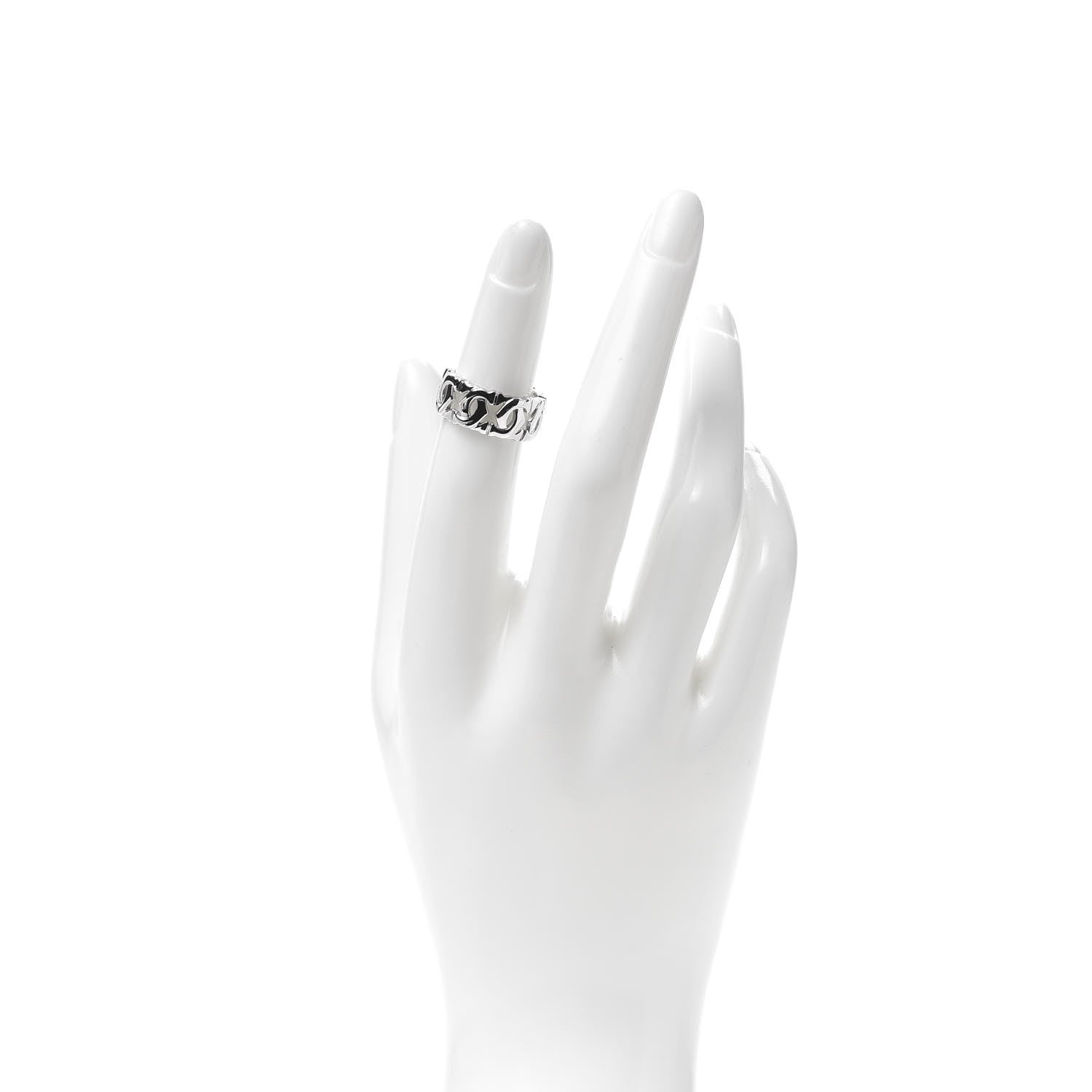 Cartier 18K White Gold Entrelaces Ring 48 4.5 2 of 5