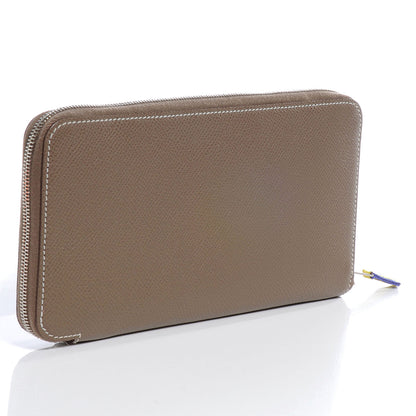 Hermes Epsom Silk In Wallet Etoupe Bleu Electrique 3 of 8
