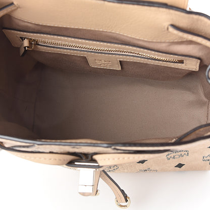 MCM Visetos Small Essential Backpack Beige 4 of 8