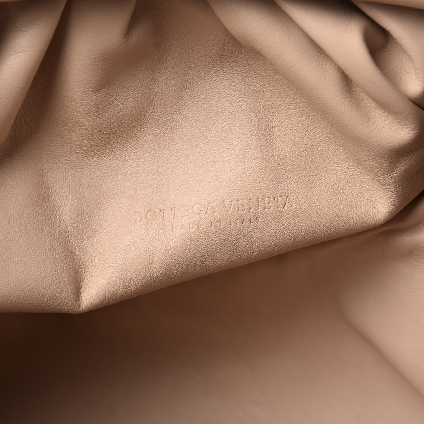 Smooth Butter Calf The Pouch Oversized Clutch Nude