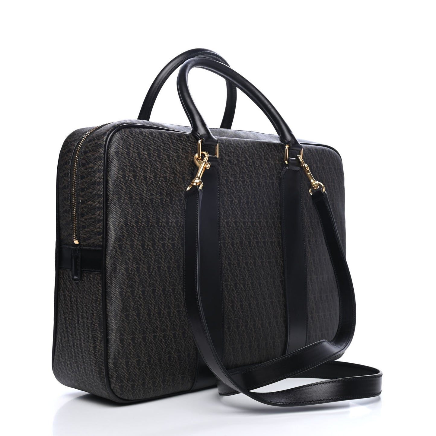Toile Classic Monogram Rodeo Briefcase Black