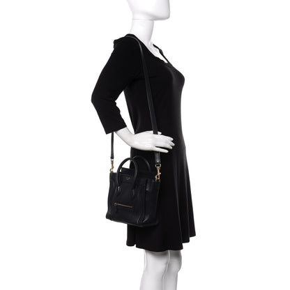 Celine Smooth Calfskin Nano Luggage Black 2 of 10