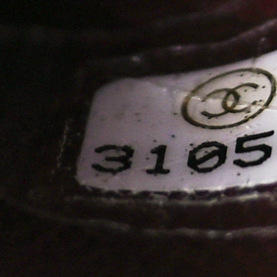 Caviar Lizard Embossed Quilted Extra Mini Coco Handle Flap Black