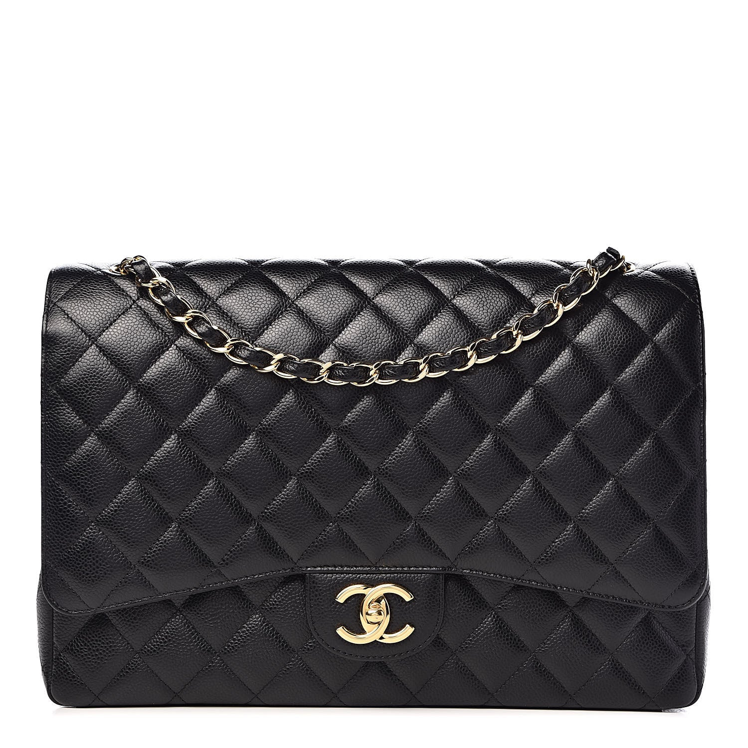 Chanel Caviar Quilted Maxi Double Flap Black 1 of 15