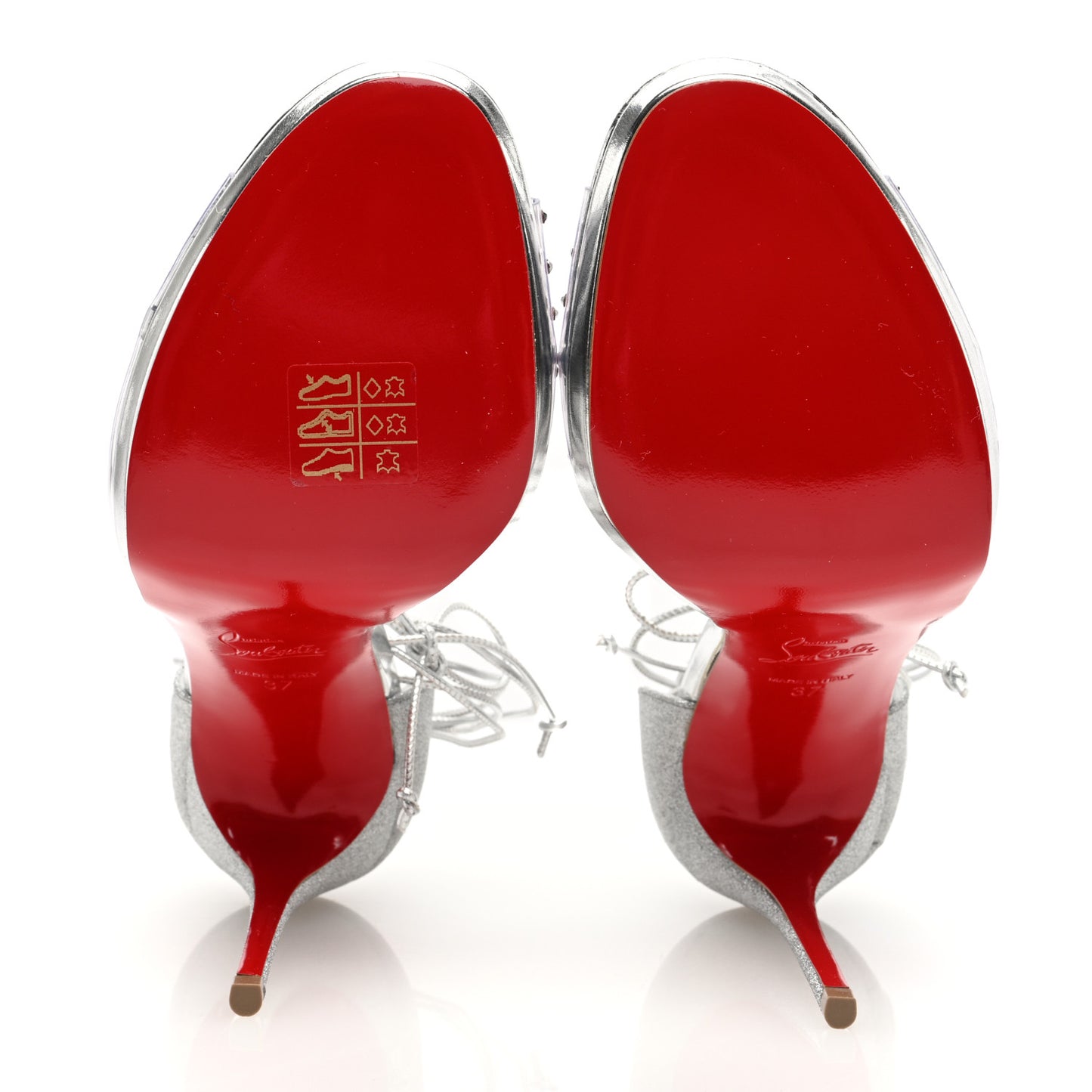 PVC Glitter Crystal Degratina Frou 120 Pumps 37 Silver