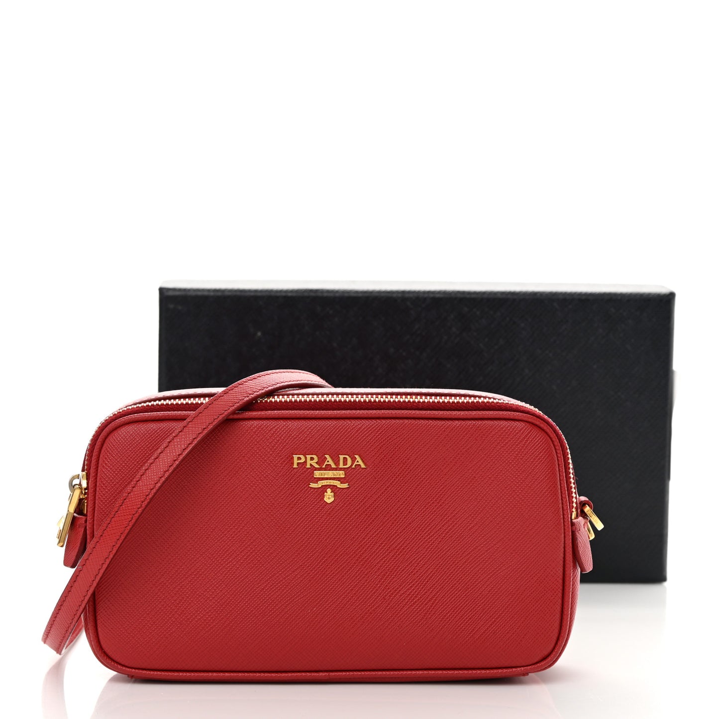 Saffiano Mini Camera Crossbody Fuoco