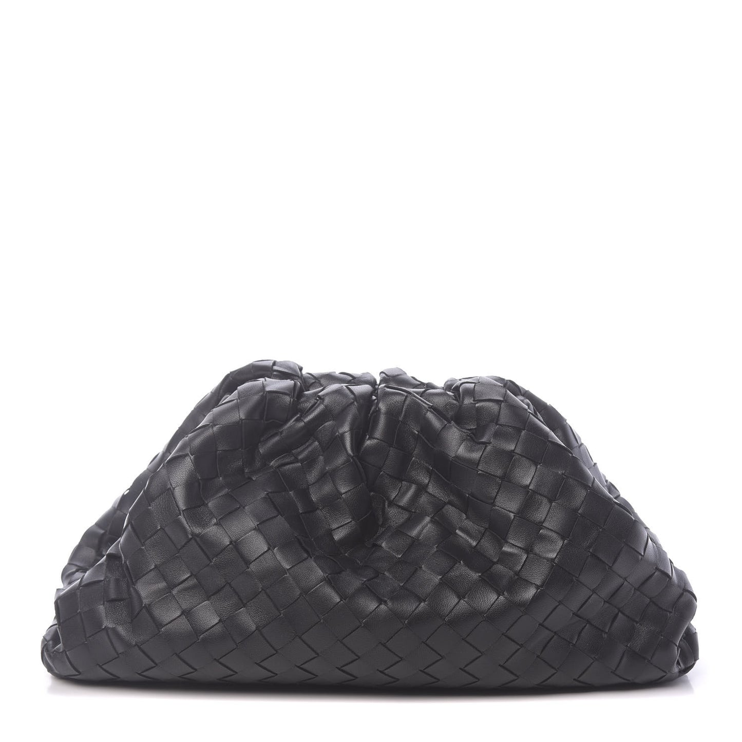 Nappa Maxi Intreccio The Pouch Oversized Clutch Black