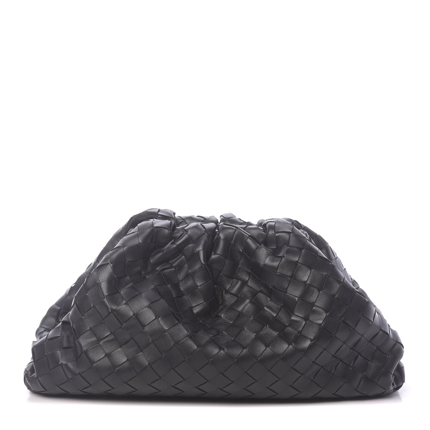 Bottega Veneta Nappa Maxi Intreccio The Pouch Oversized Clutch Black 1 of 9