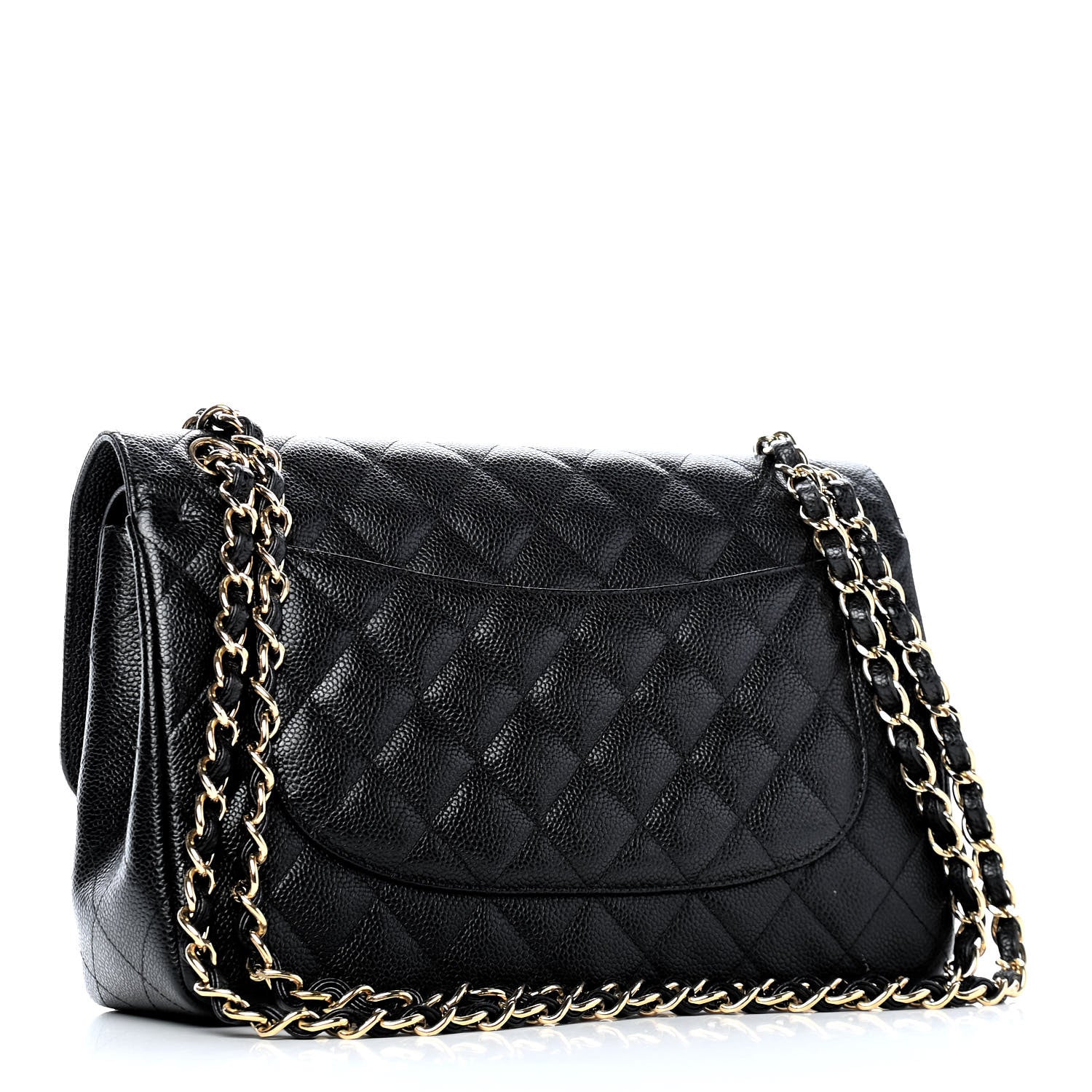 Chanel Caviar Quilted Jumbo Double Flap Black 2 of 8