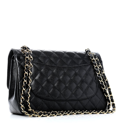 Chanel Caviar Quilted Jumbo Double Flap Black 2 of 8