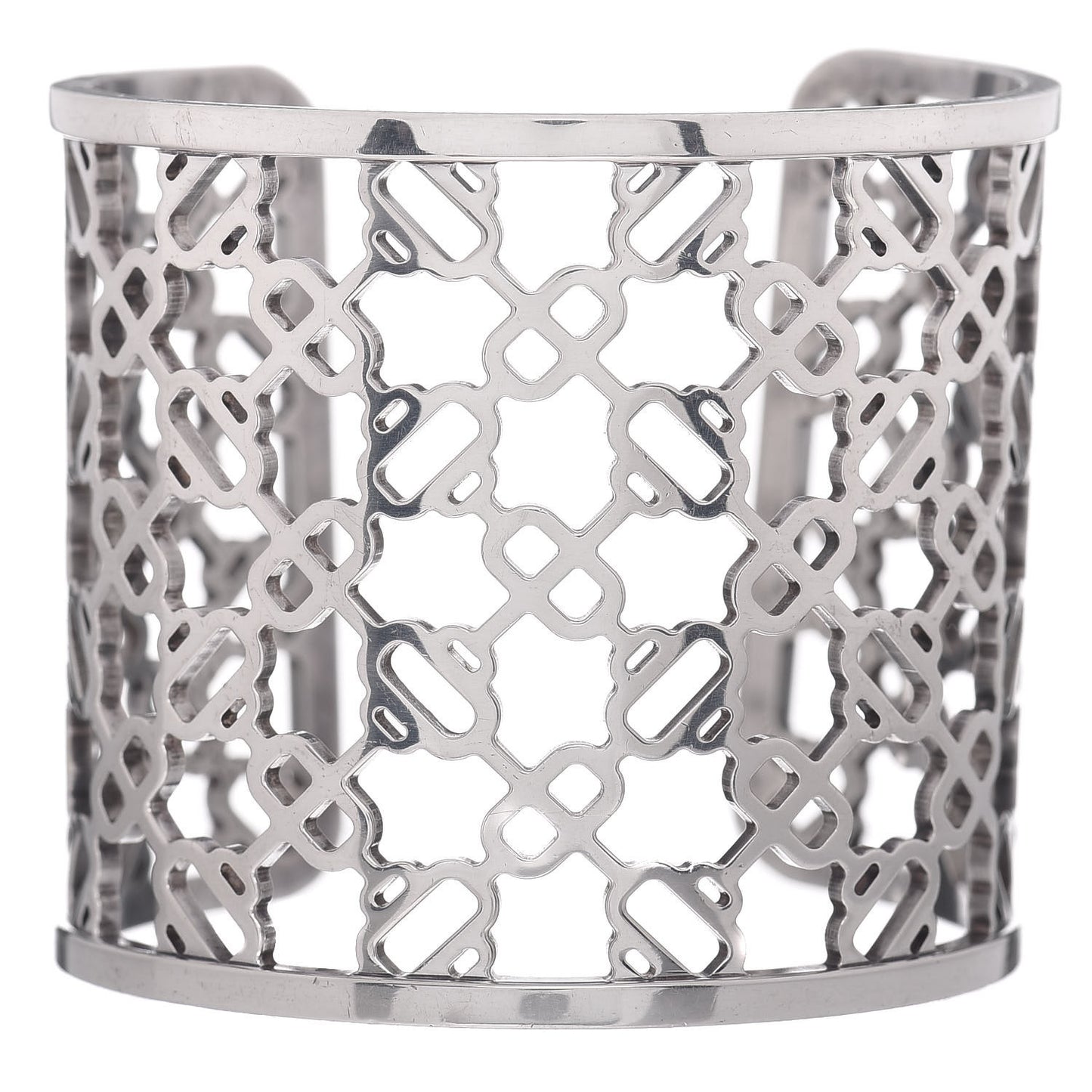 Sterling Silver Passerelle Chaine d'Ancre Cuff Bracelet LG