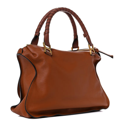 Chloe Calfskin Large Marcie Satchel Tan 3 of 12