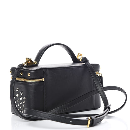 MCM Calfskin Studded Rockstar Vanity Case Black 3 of 13