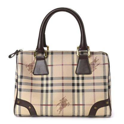 Burberry Haymarket Check Studded Bowler Brown 1 of 21