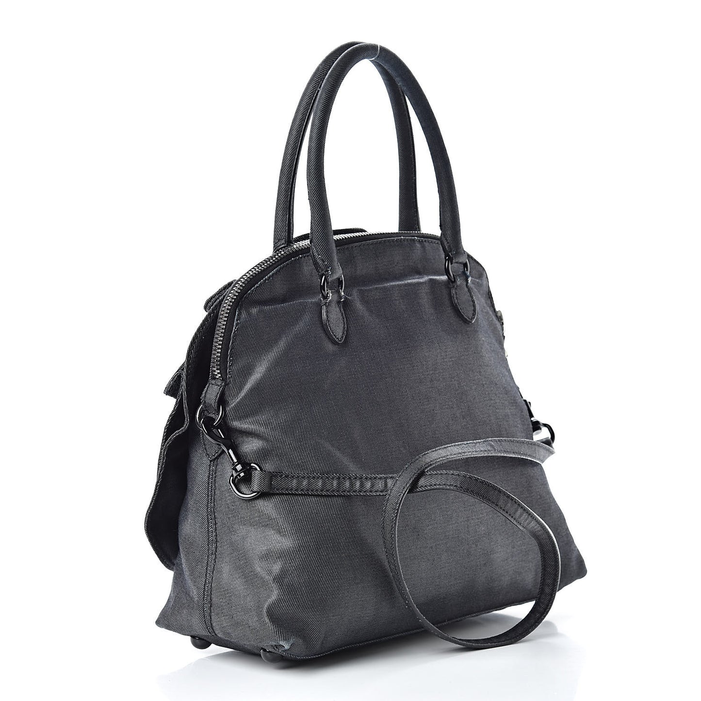Denim Petale Dome Tote Dark Blue