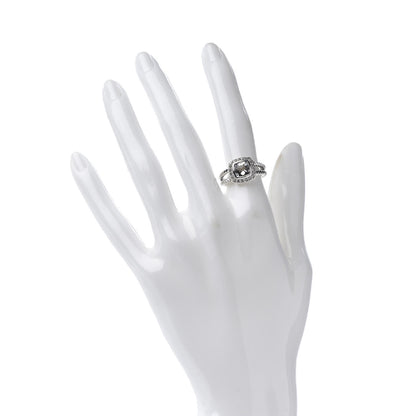David Yurman Sterling Silver Diamond White Topaz 7mm Petite Albion Ring 50 5.5 2 of 4