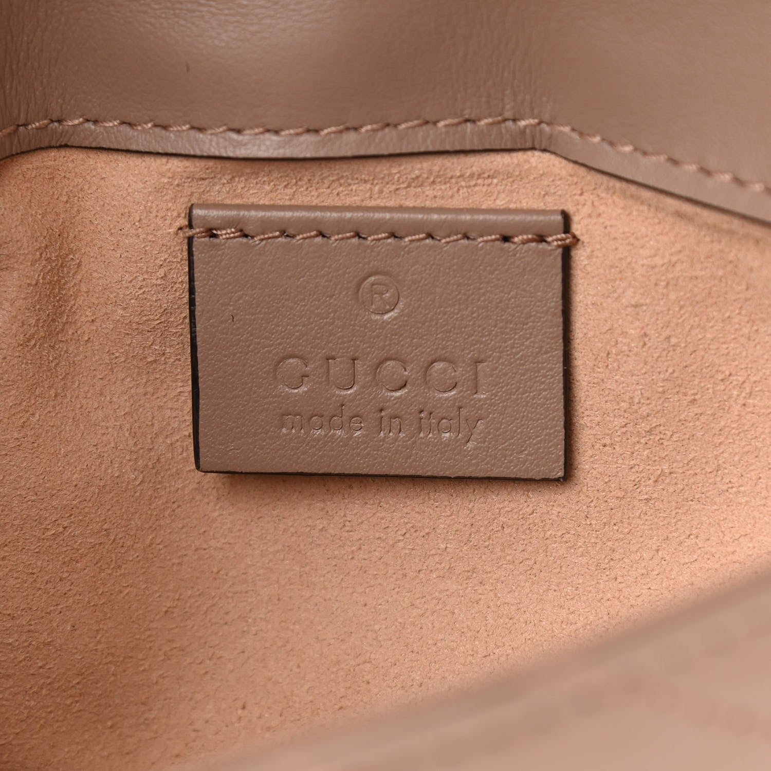 Gucci Calfskin Matelasse Super Mini GG Marmont Shoulder Bag Porcelain Rose 6 of 9