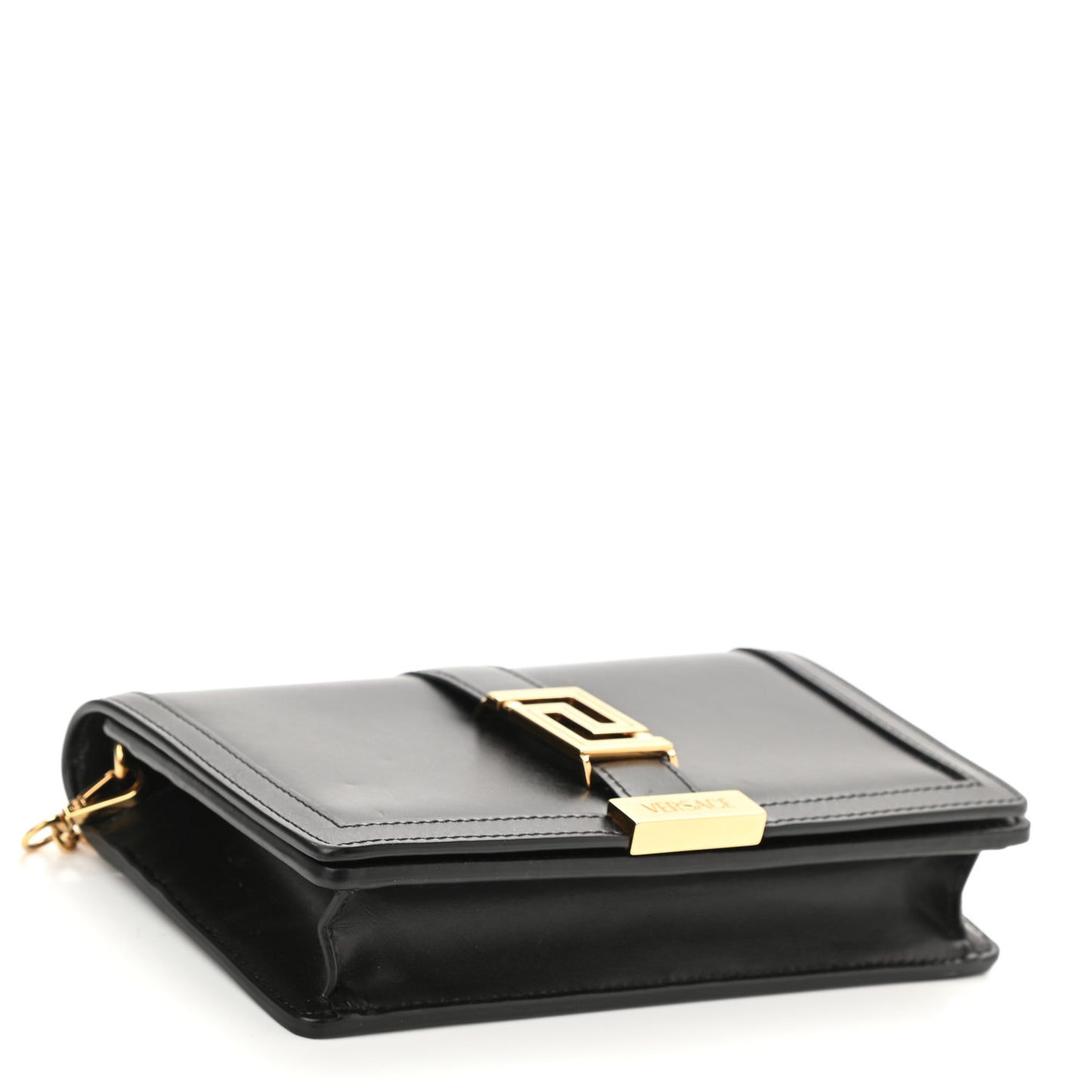 Calfskin Greca Goddess Mini Bag Black