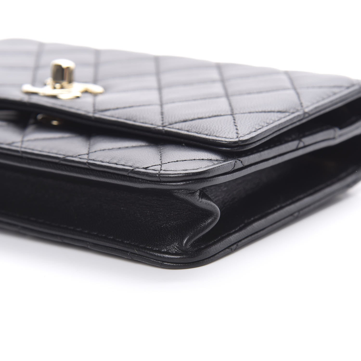 Chanel Lambskin Quilted Trendy CC Wallet On Chain WOC Black 11 of 15