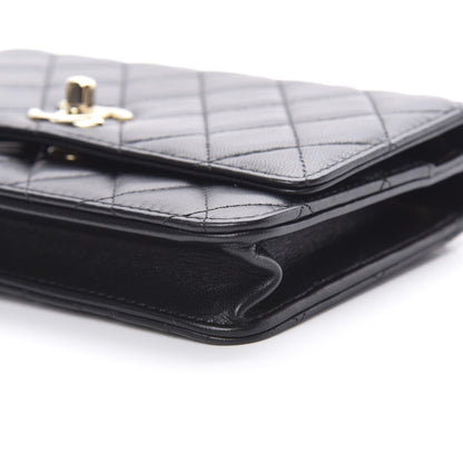 Chanel Lambskin Quilted Trendy CC Wallet On Chain WOC Black 11 of 15