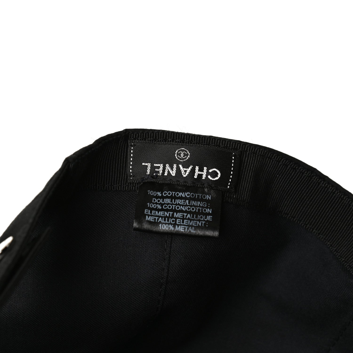 Chanel Cotton CC Cap Hat Black 7 of 7