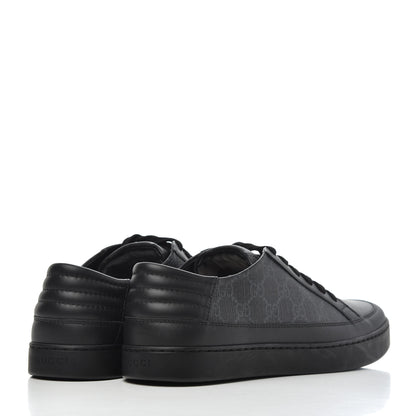 Gucci GG Supreme Monogram Mens Low Top Sneakers 10 Black 4 of 9