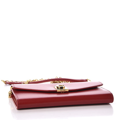 Celine Calfskin C Wallet On Chain Bag Red 3 of 10