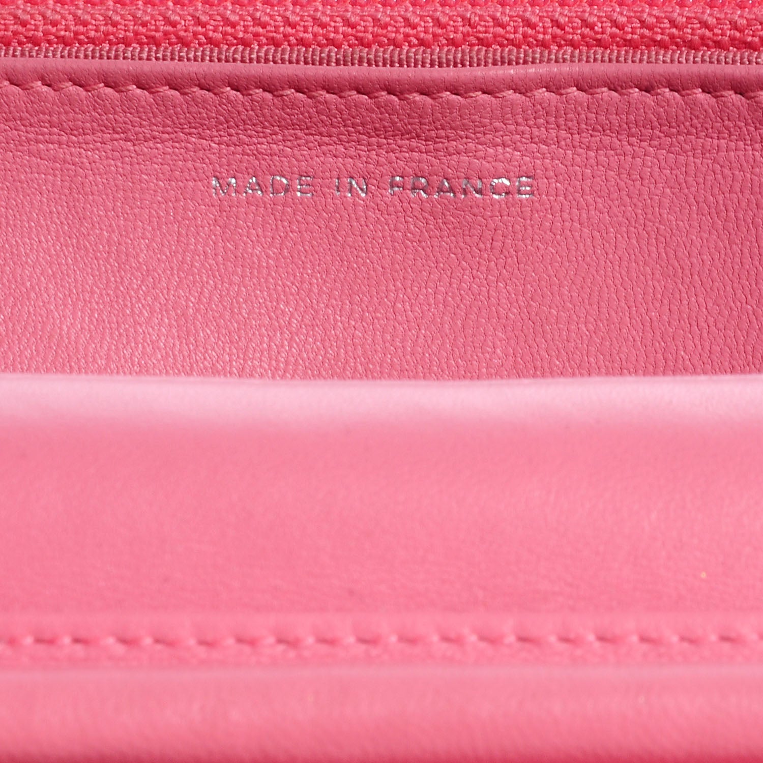 Chanel Lambskin Wallet On Chain WOC Pink 7 of 8