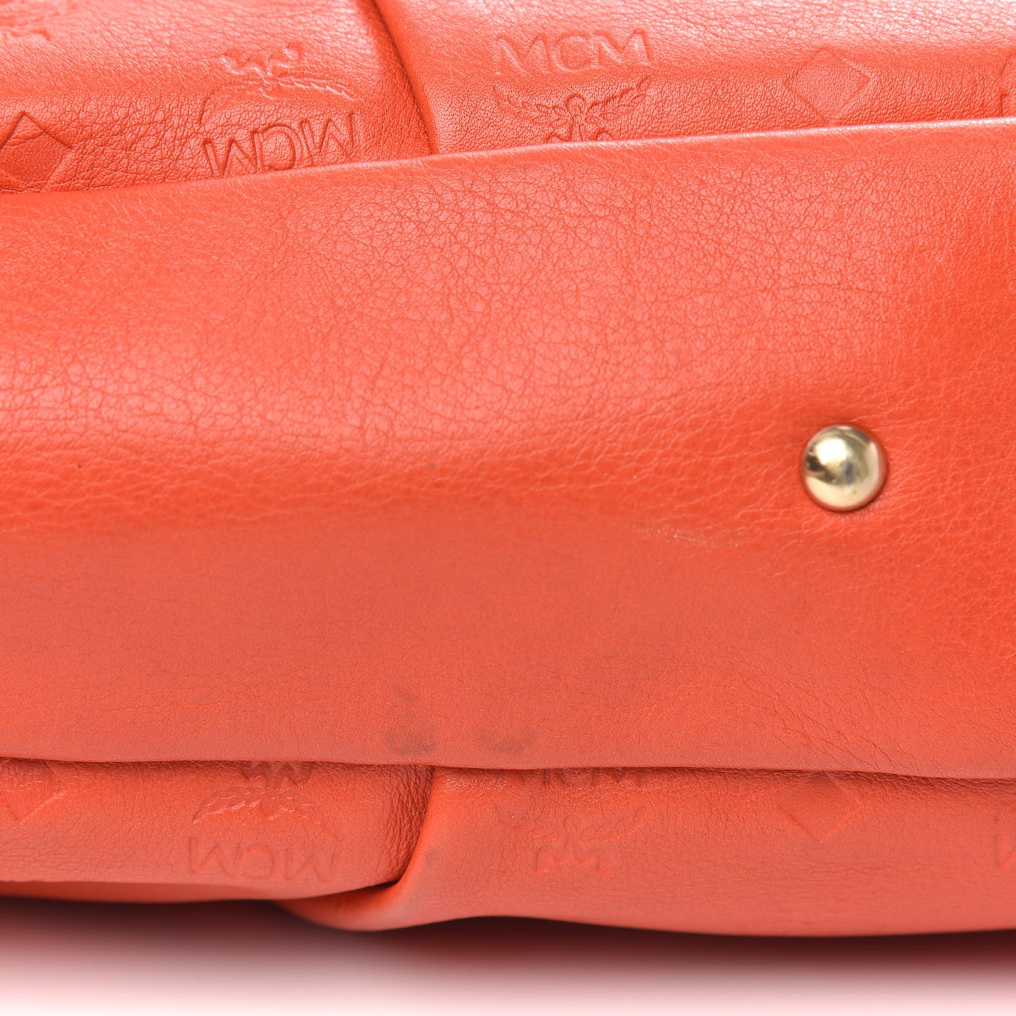 Calfskin Ottomar Monogram Tote Orange