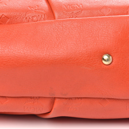 MCM Calfskin Ottomar Monogram Tote Orange 10 of 11