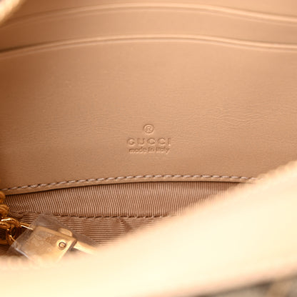 Gucci GG Supreme Monogram Calfskin Horsebit Print Mini Ophidia Half Moon Hobo Beige Ebony Light Pink 5 of 9