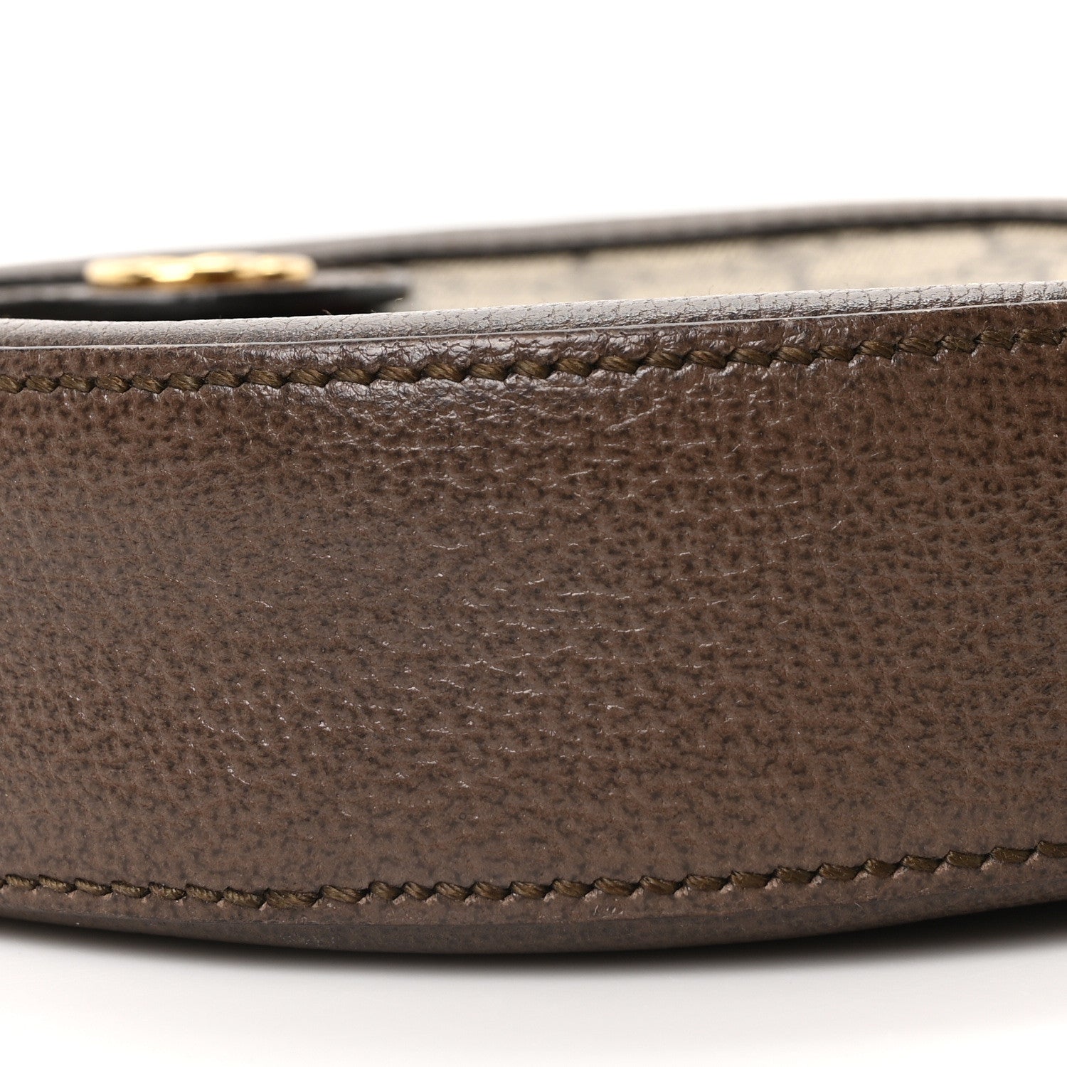 Gucci GG Supreme Monogram Web Mini Ophidia Round Shoulder Bag Brown 9 of 10