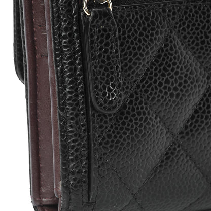 Chanel Caviar Quilted Compact Flap Wallet Black 10 of 15