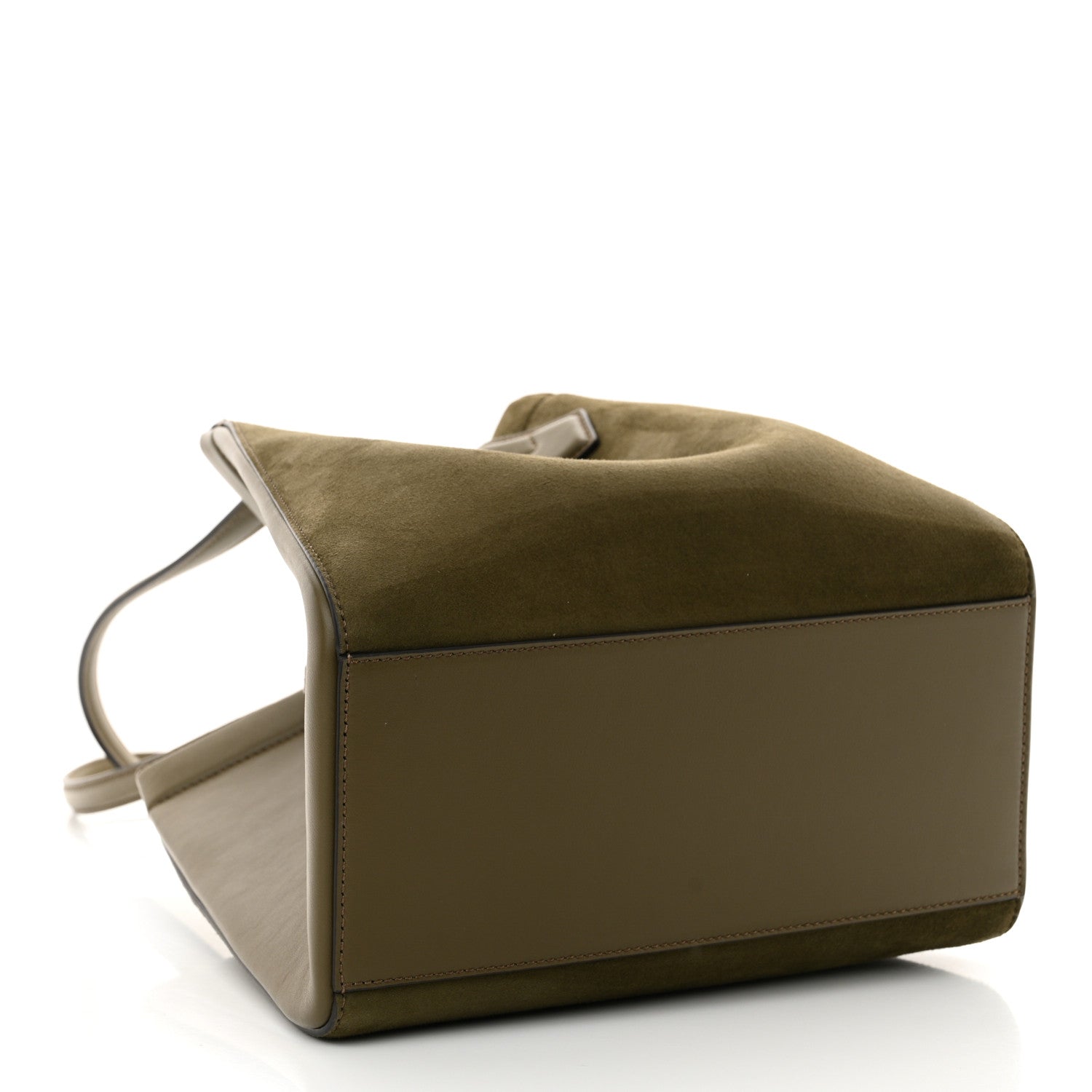 Fendi Vitello Grace Camoscio Medium Fendi Origami Military Brown Avocado 4 of 9