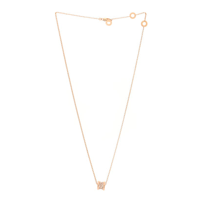 Bulgari 18K Rose Gold Diamond Small B.Zero1 Pave Pendant Necklace 3 of 6