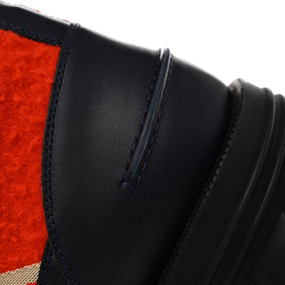 Gucci Casy Wool Quebec Calfskin Web Mens Interlocking G Lace Up Combat Boots 9 Bitter Blue 14 of 18