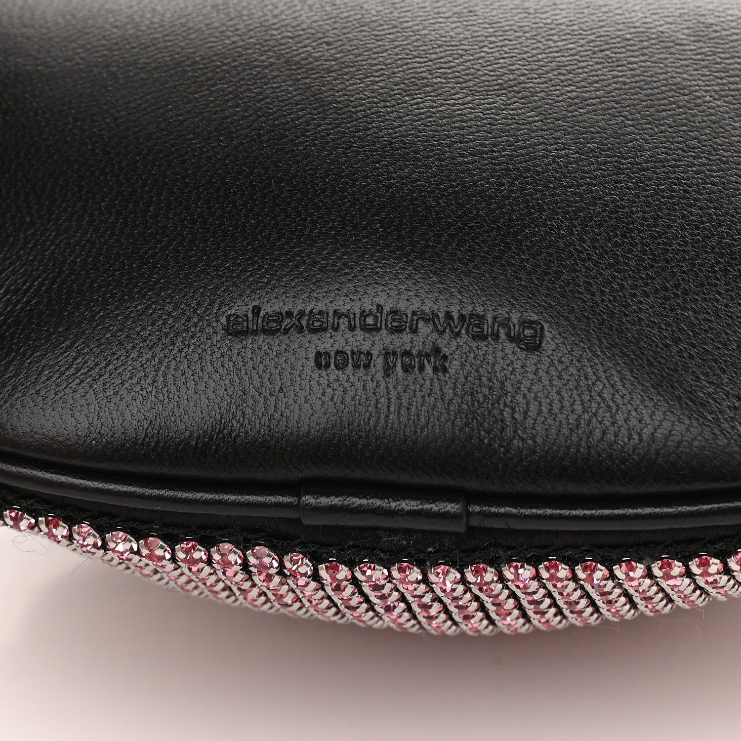 Alexander Wang Rhinestone Mesh Mini Attica Belt Bag Prism Pink 8 of 10