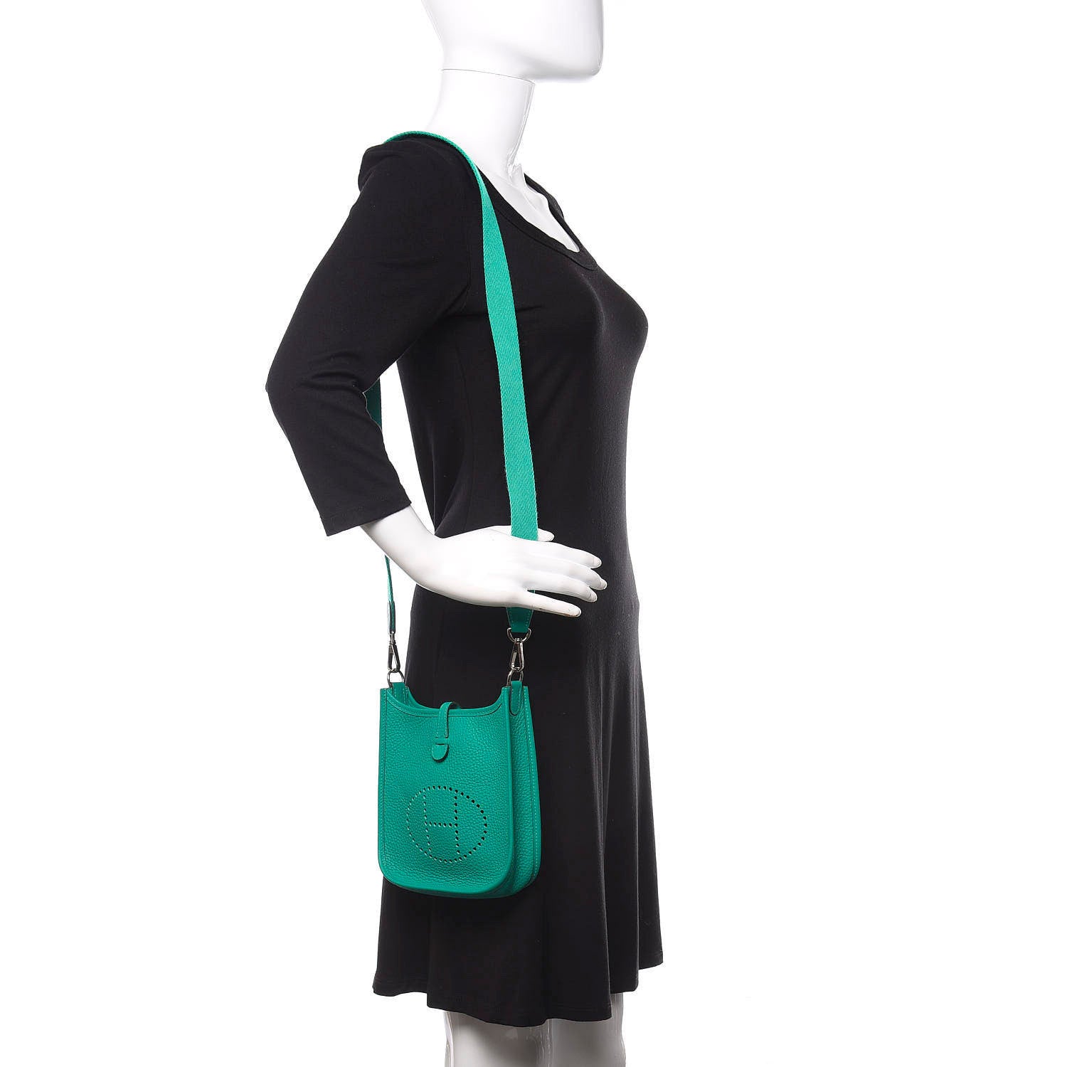 Hermes Taurillon Clemence Evelyne TPM Vert Verone 2 of 10
