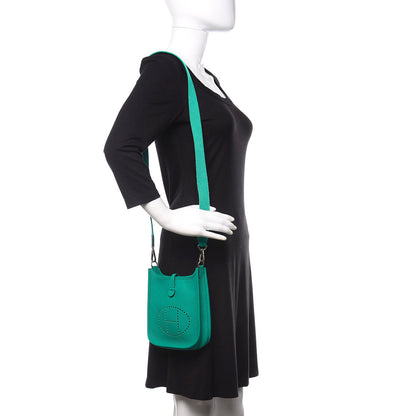 Hermes Taurillon Clemence Evelyne TPM Vert Verone 2 of 10