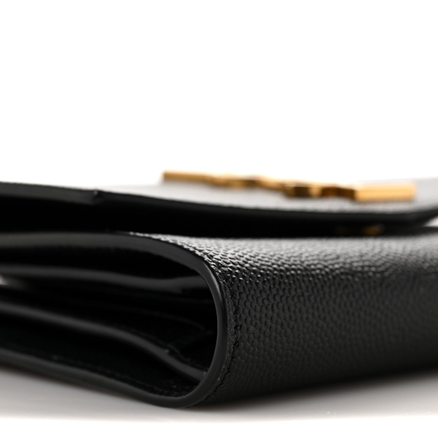 Saint Laurent Grain De Poudre Monogram Bi-Fold Wallet Black 8 of 10