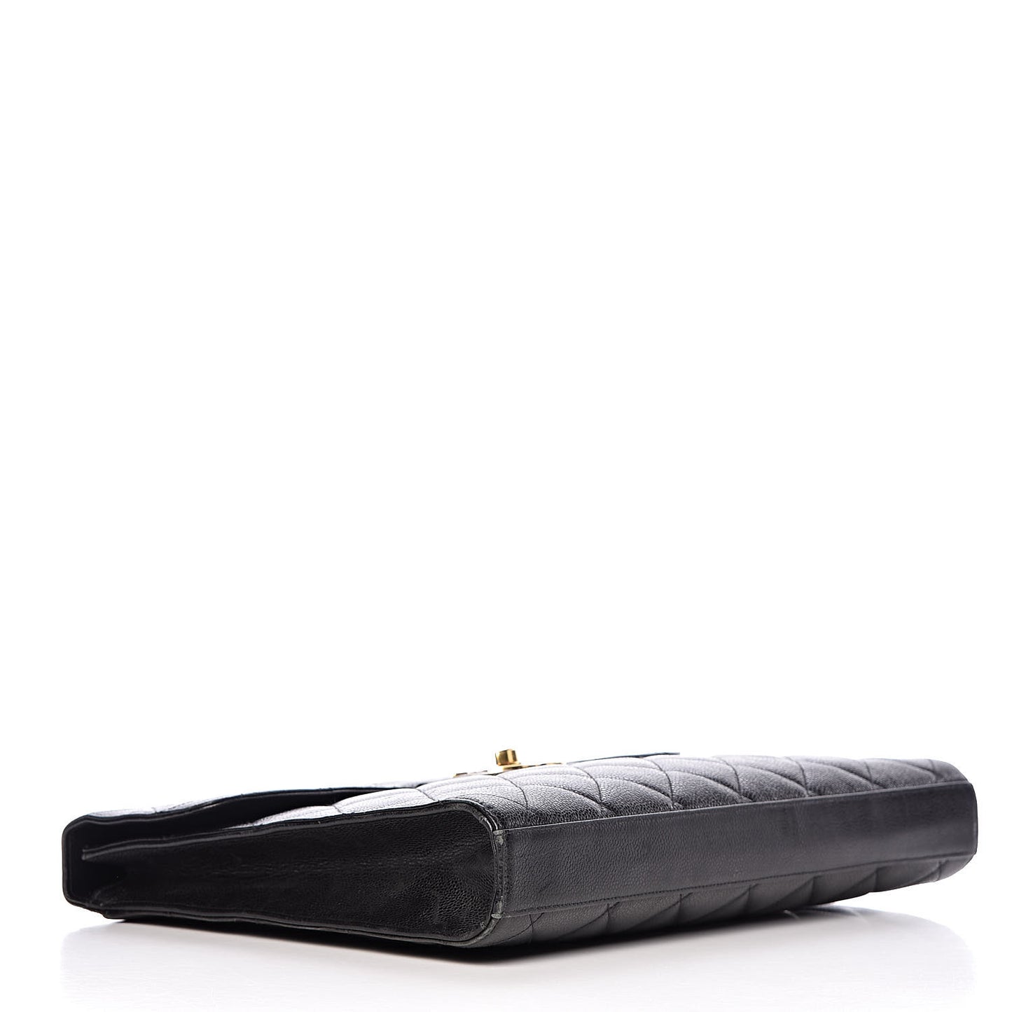 Caviar Quilted Briefcase Laptop Bag Black