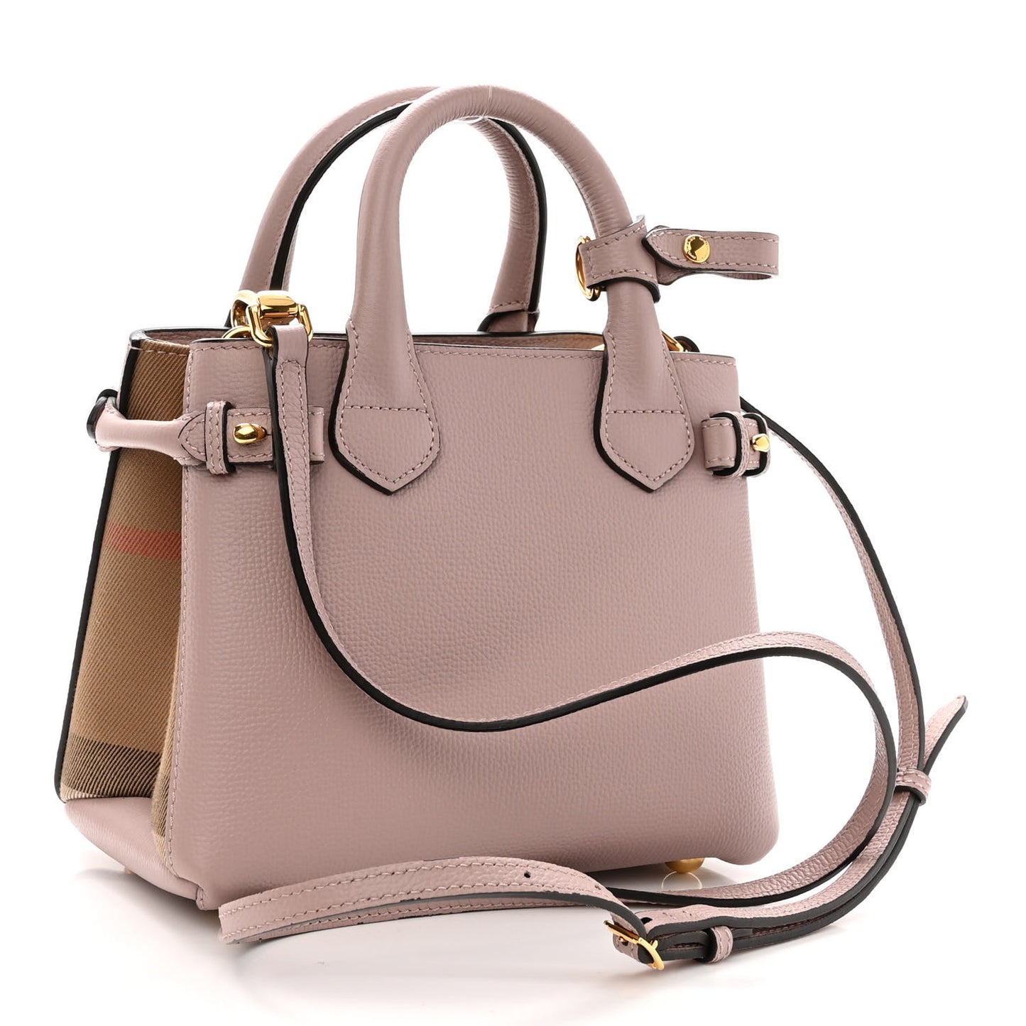 Grainy Calfskin House Check Baby Banner Tote Pale Orchid
