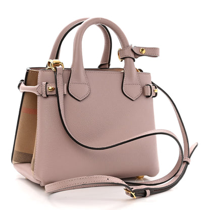 Burberry Grainy Calfskin House Check Baby Banner Tote Pale Orchid 3 of 10